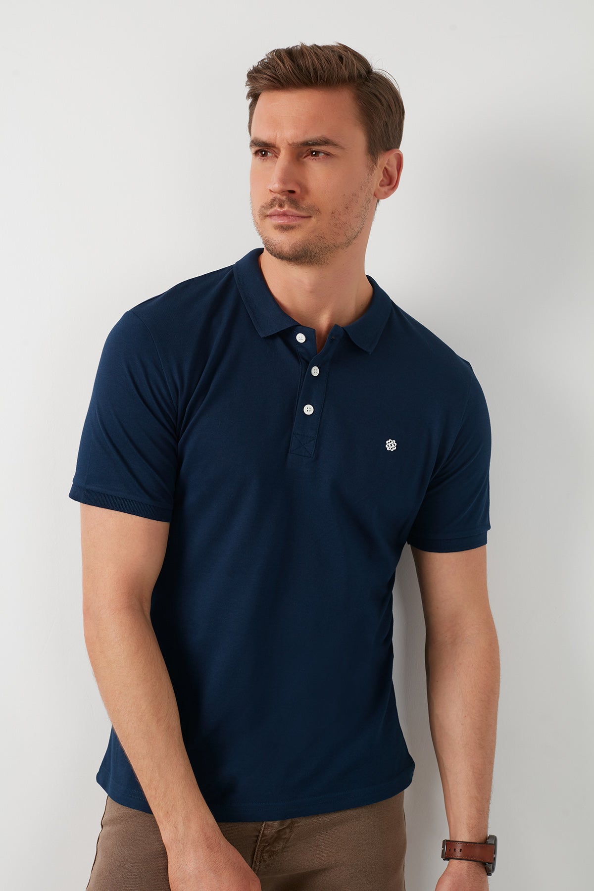 Buratti Pamuklu Düğmeli  T Shirt Erkek Polo 0438101 LACİVERT