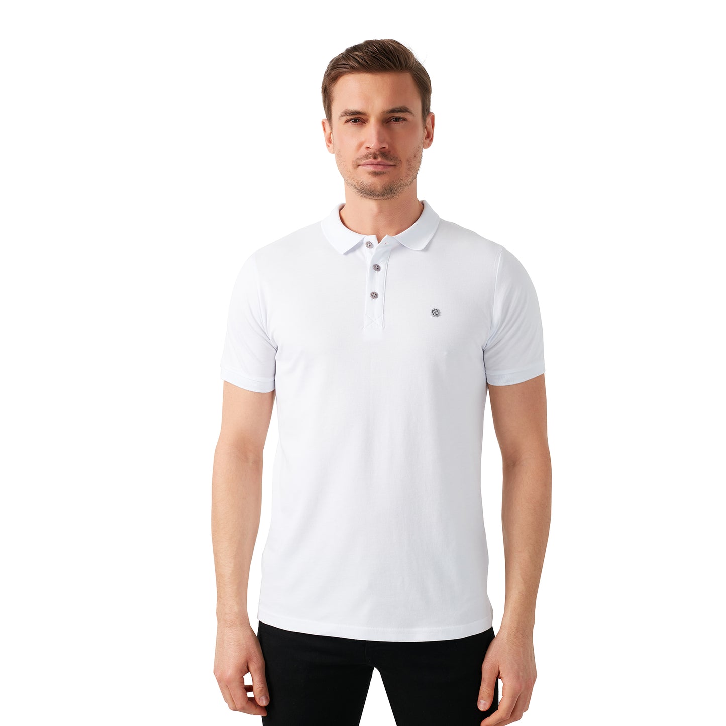 Buratti Pamuklu Düğmeli  T Shirt Erkek Polo 0438101 BEYAZ