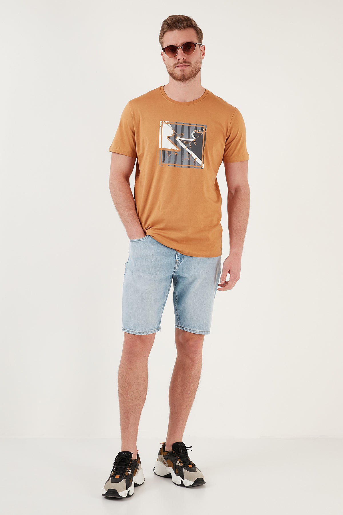 Buratti Pamuklu Normal Bel Slim Fit Kot Erkek Short 4501F031IBIZA AÇIK MAVİ