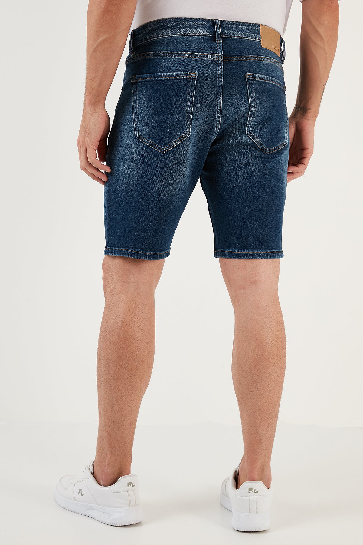 Buratti Pamuklu Normal Bel Slim Fit Kot Erkek Short 4501F29IBIZA KOYU MAVİ