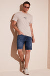 Buratti Pamuklu Normal Bel Slim Fit Kot Erkek Short 4501M23IBIZA KOYU MAVİ