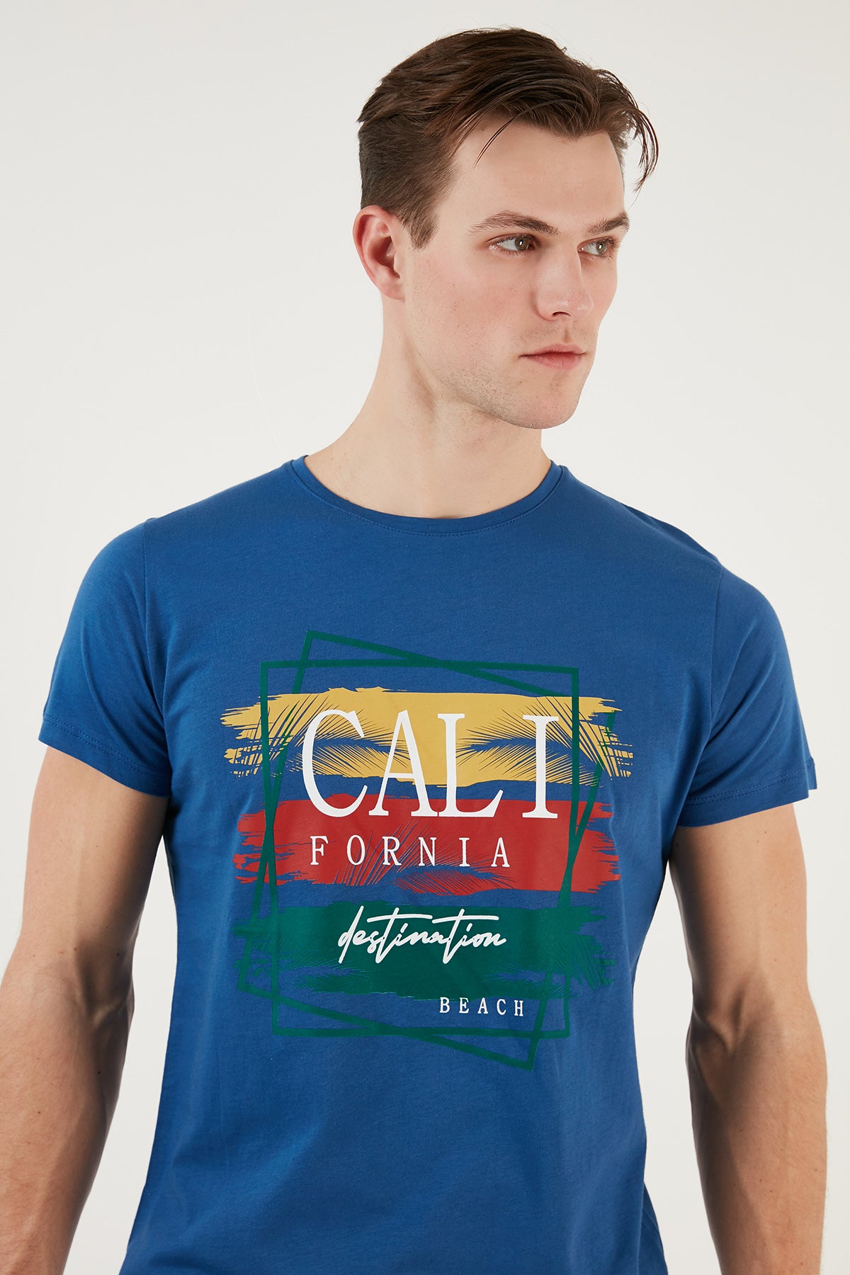 Buratti Pamuklu Slim Fit Bisiklet Yaka Erkek T Shirt 541CALIFORNIA24 PARLIAMENT