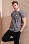 Buratti Pamuklu Slim Fit Bisiklet Yaka Erkek T Shirt 541CHANGE24 ANTRASİT