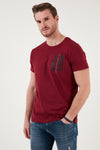 Buratti Bisiklet Yaka % 100 Pamuk Slim Fit Erkek T Shirt 541QUINT BORDO