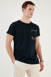 Buratti Bisiklet Yaka % 100 Pamuklu Slim Fit Erkek T Shirt 541REWORK LACİVERT