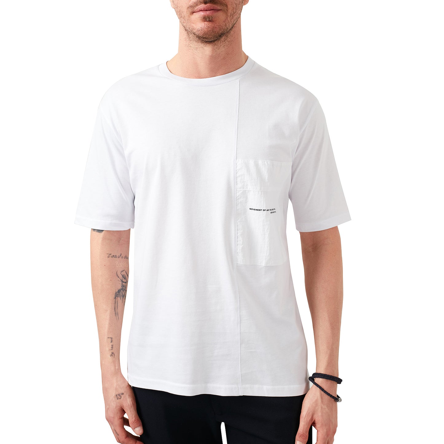 Buratti Oversize Bisiklet Yaka % 100 Pamuk Erkek T Shirt 5721013 BEYAZ-BEYAZ