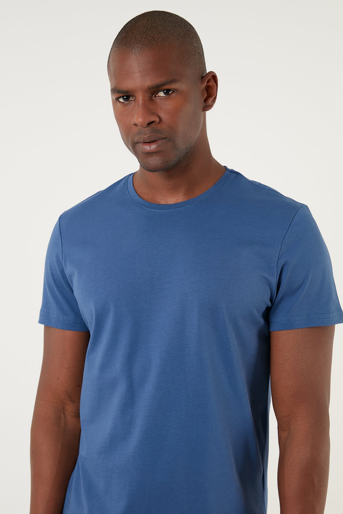 Buratti Regular Fit Bisiklet Yaka % 100 Pamuk Basic Erkek T Shirt 5902020 İNDİGO