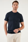 Buratti Pamuklu Regular Fit Bisiklet Yaka Basic Erkek T Shirt 59020201 İNDİGO