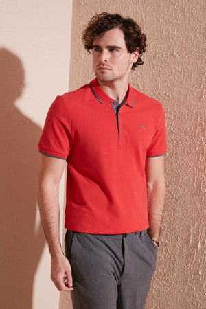 Buratti % 100 Pamuk Düğmeli Slim Fit Erkek Polo T Shirt 5902118 MERCAN