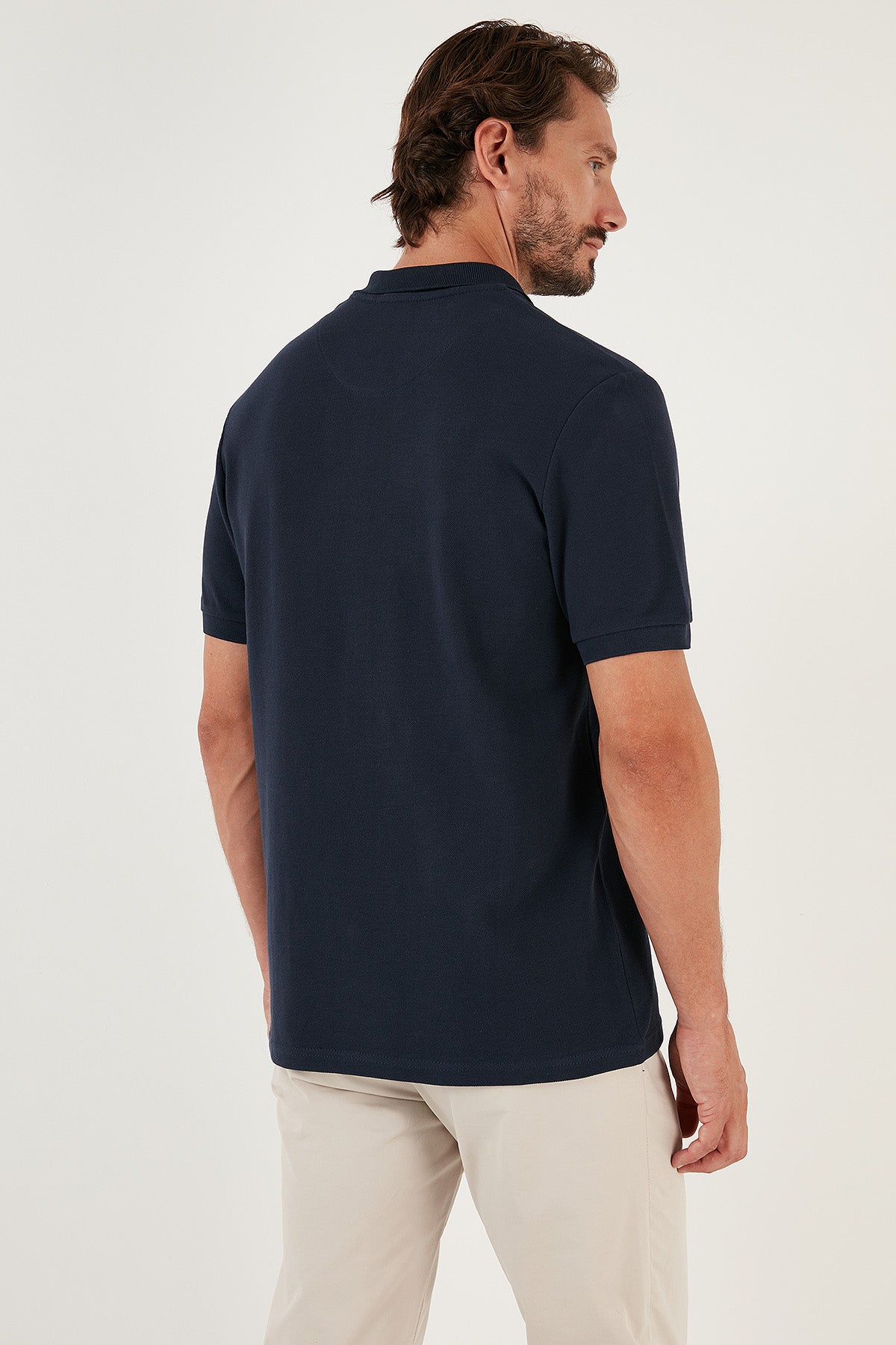 Buratti % 100 Pamuk Regular Fit Düğmeli Erkek Polo Yaka T Shirt 5902127 LACİVERT