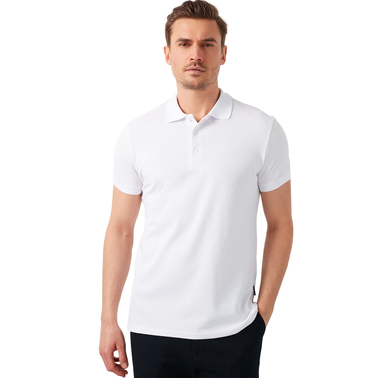 Buratti % 100 Pamuk Düğmeli Regular Fit Erkek Polo T Shirt 5902127 BEYAZ