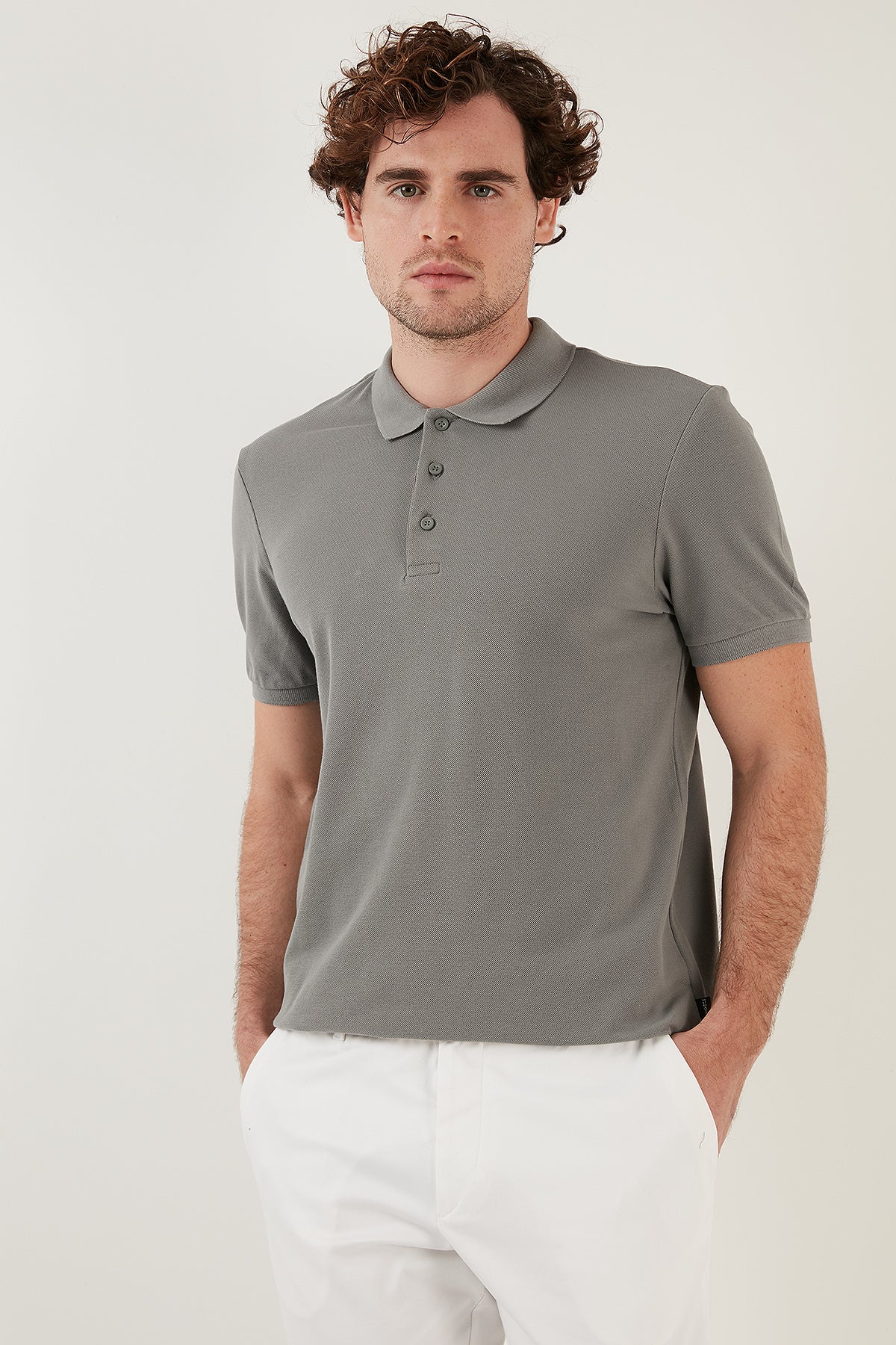 Buratti % 100 Pamuk Düğmeli Regular Fit Erkek Polo T Shirt 5902127 AÇIK HAKİ