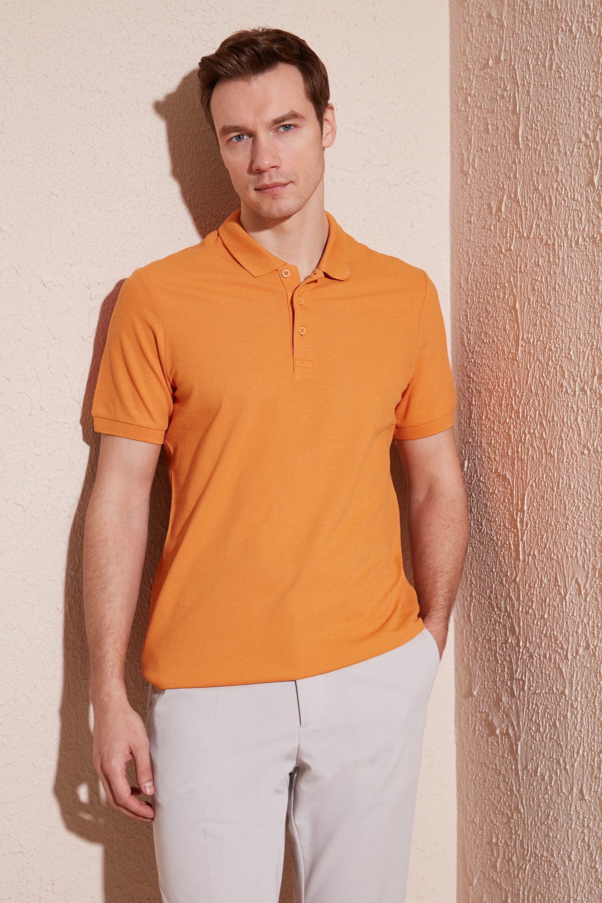 Buratti % 100 Pamuk Regular Fit Düğmeli Erkek Polo Yaka T Shirt 5902127 HARDAL