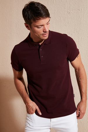 Buratti % 100 Pamuk Düğmeli Regular Fit Erkek Polo T Shirt 5902127 VİŞNE