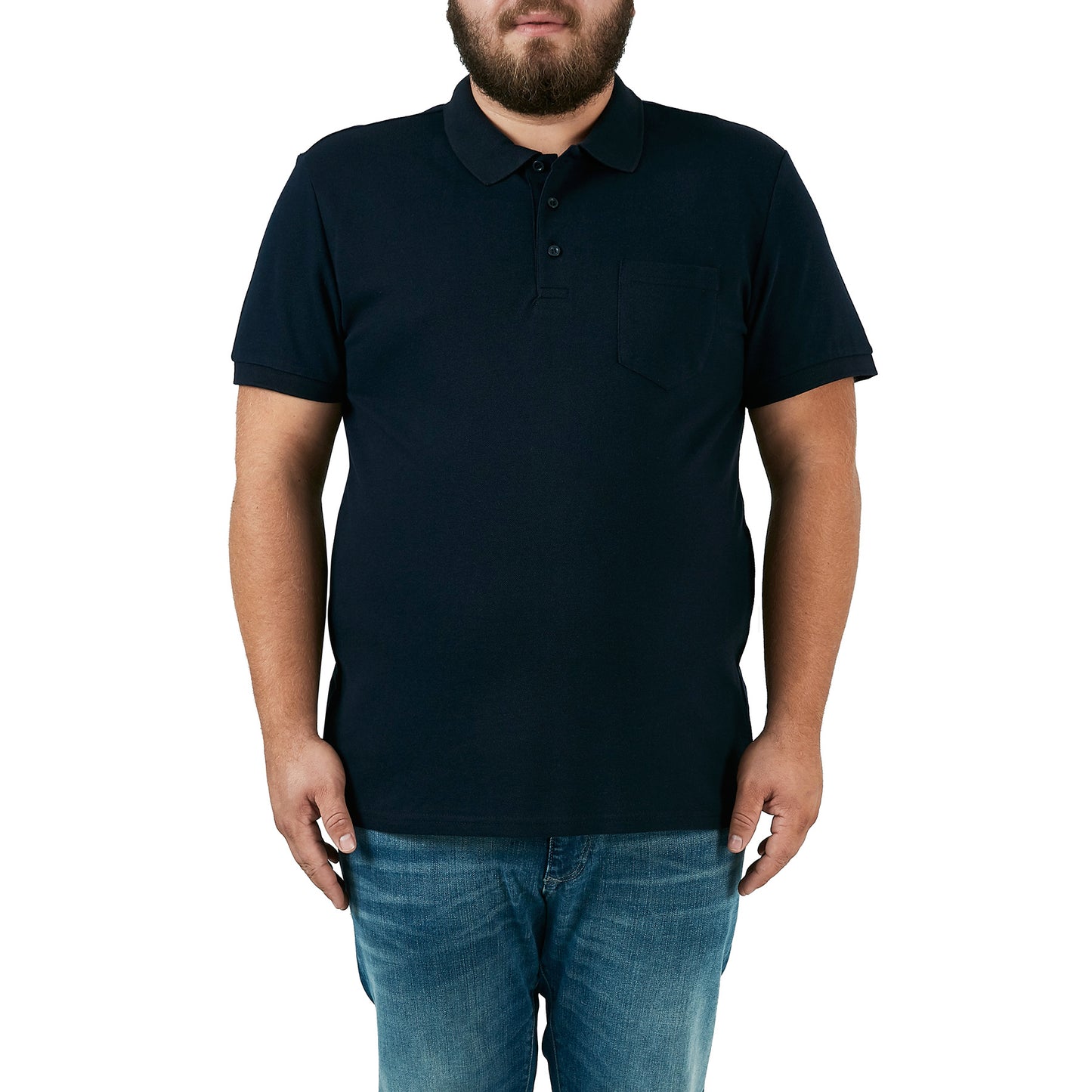 Buratti Büyük Beden % 100 Pamuk Düğmeli Erkek Polo T Shirt 59021271 LACİVERT