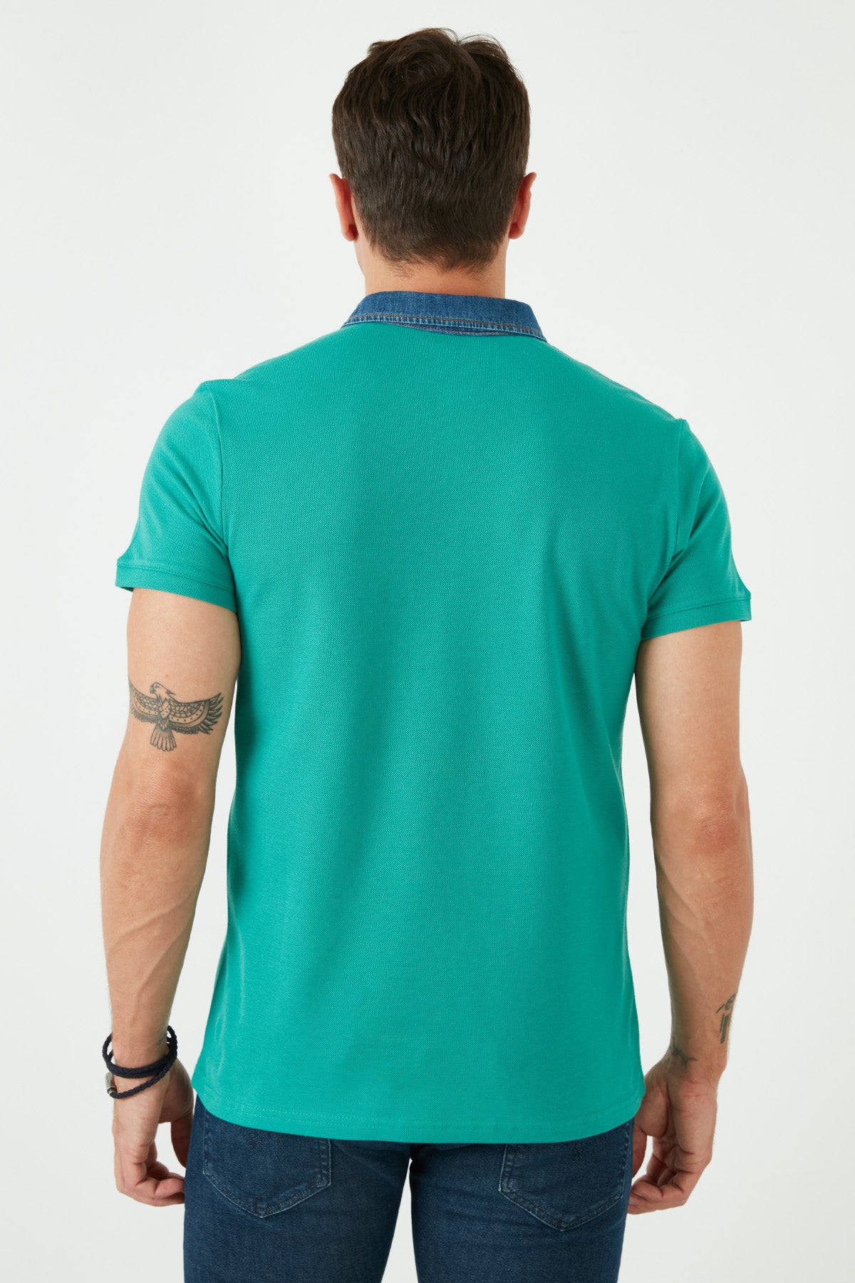 Buratti % 100 Pamuk Düğmeli Regular Fit Erkek Polo T Shirt 5902134 YEŞİL