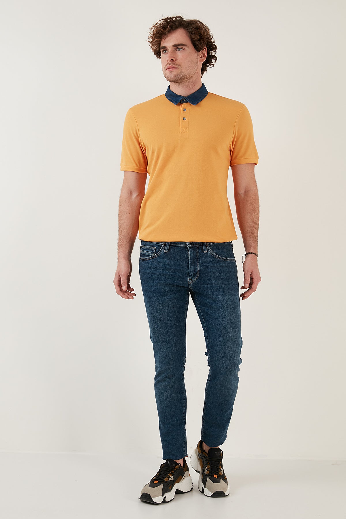 Buratti % 100 Pamuk Düğmeli Regular Fit Erkek Polo T Shirt 5902134 HARDAL