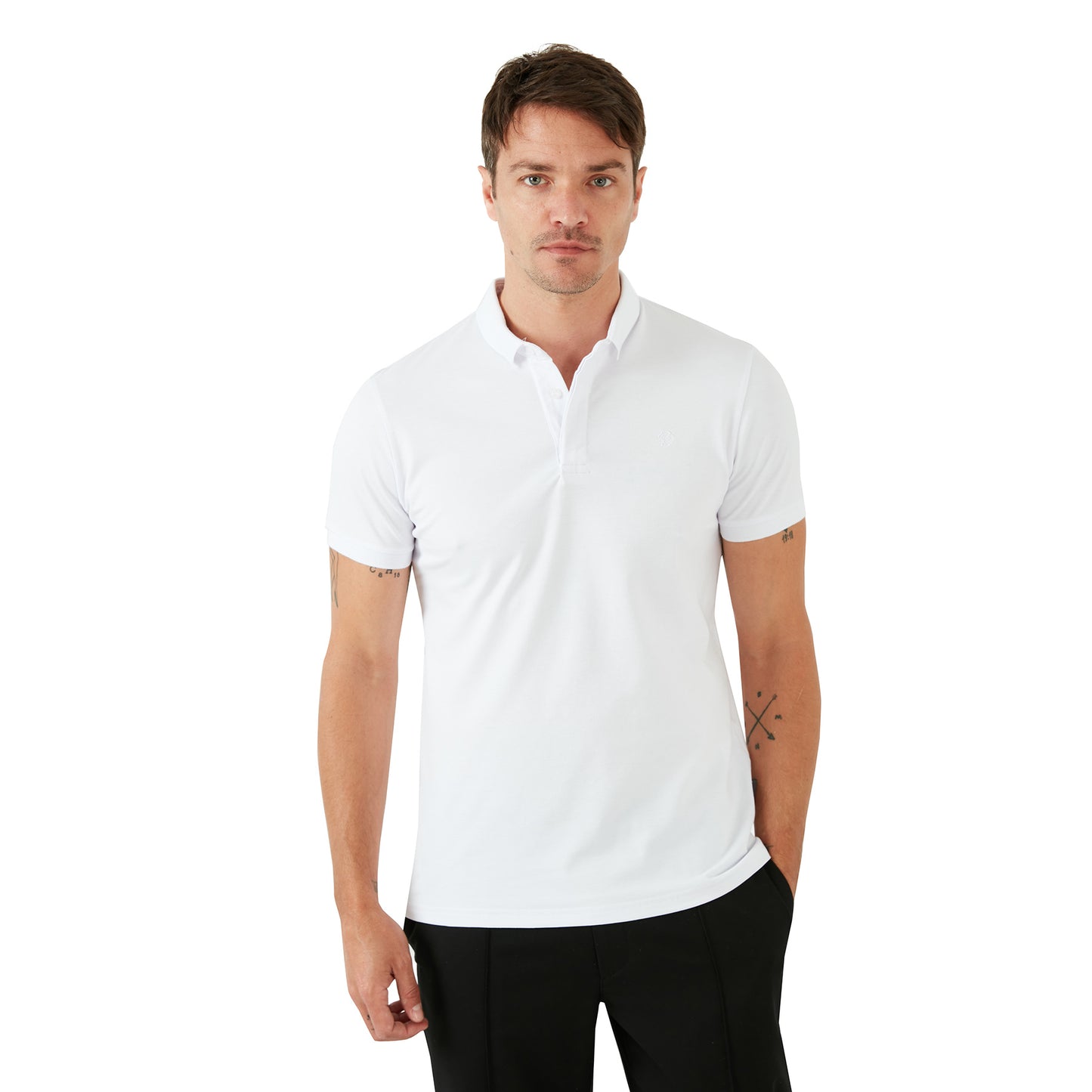 Buratti Slim Fit Pamuklu Erkek Polo T Shirt 5902137 BEYAZ