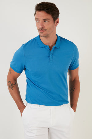 Buratti Slim Fit Pamuklu Erkek Polo T Shirt 5902137 KOYU MAVİ