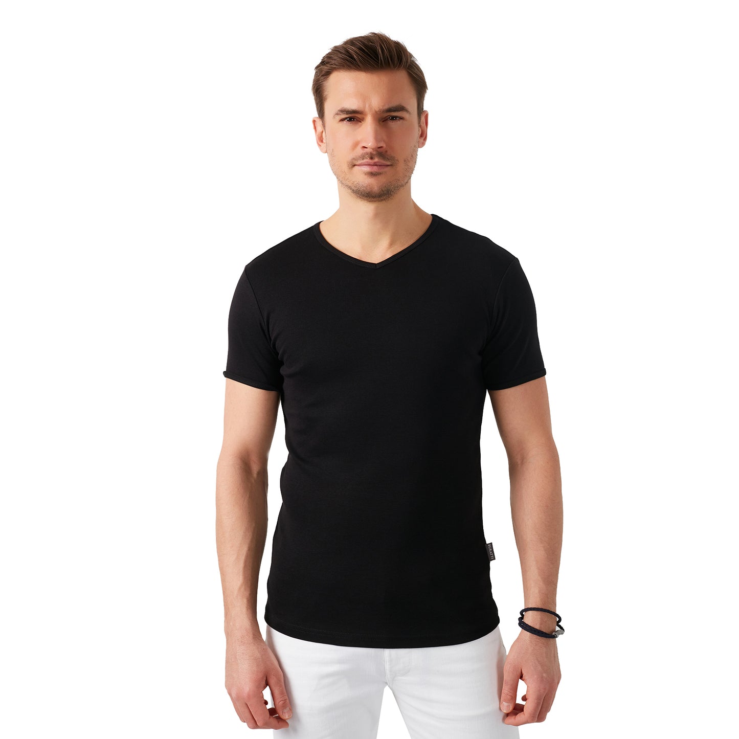 Buratti % 100 Pamuklu V Yaka Basic Erkek T Shirt 5902144 SİYAH