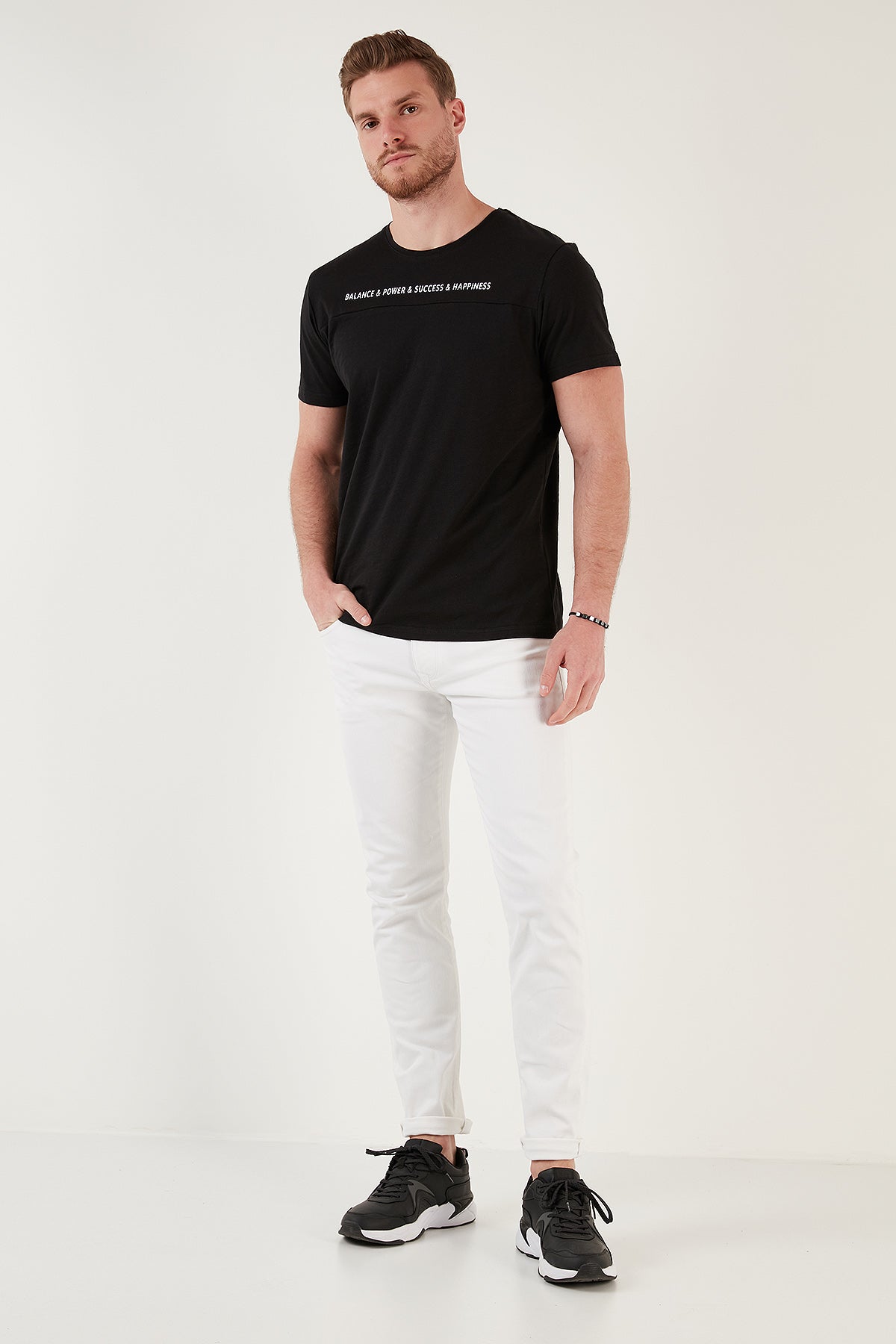 Buratti % 100 Pamuk Regular Fit Bisiklet Yaka Erkek T Shirt 59021751 SİYAH