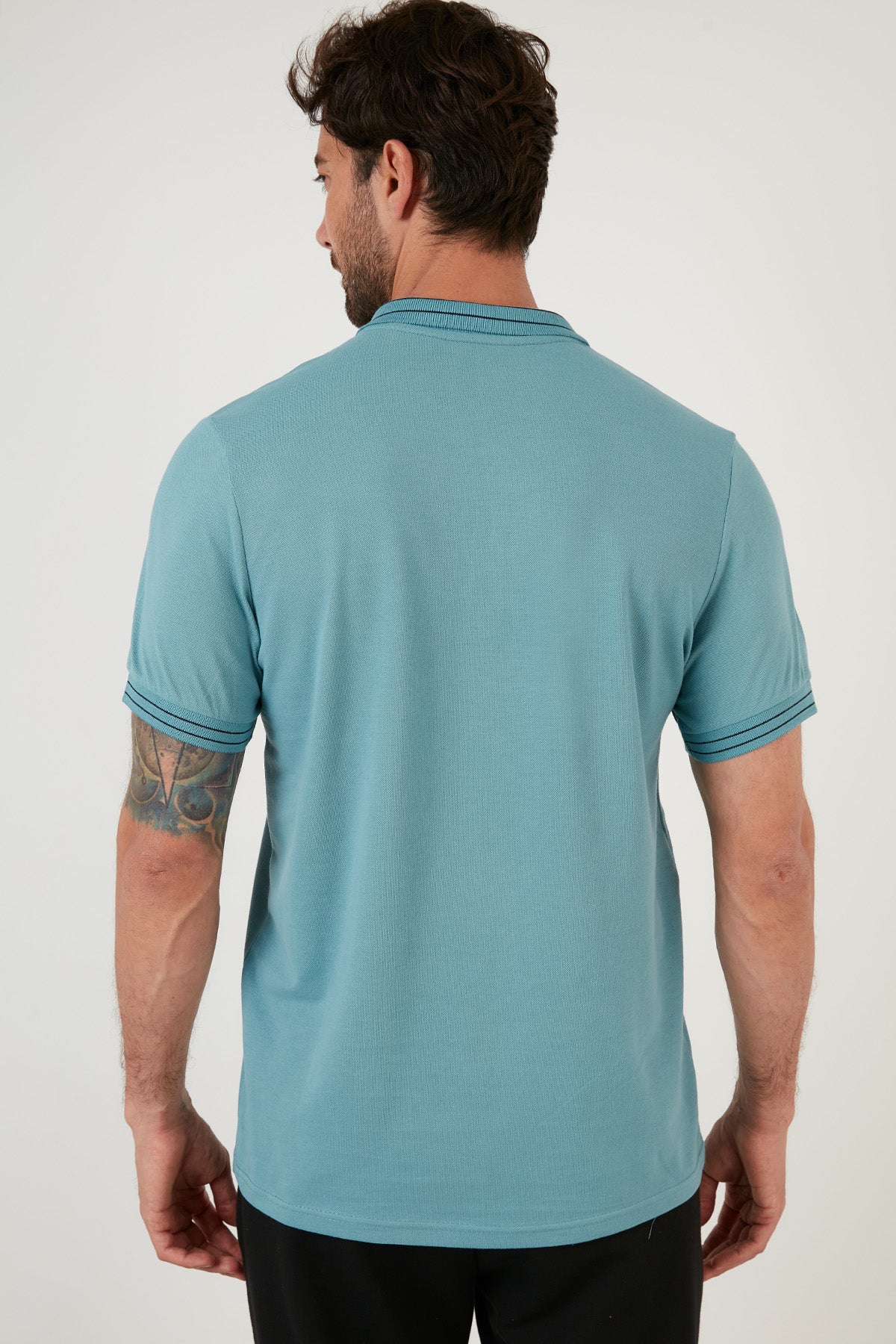 Buratti Regular Fit Düğmeli % 100 Pamuklu Erkek Polo Yaka T Shirt 5902325 AÇIK MAVİ