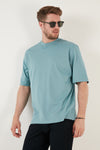 Buratti Pamuklu Oversize Bisiklet Yaka Basic Erkek T Shirt 5902365 MAVİ