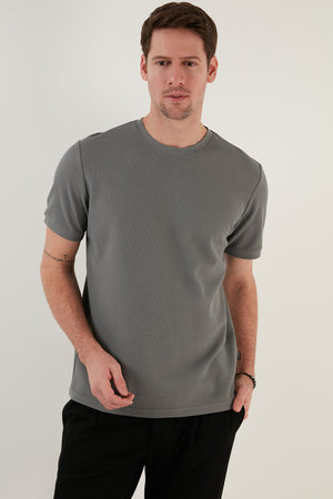 Buratti Pamuklu Bisiklet Yaka Basic Erkek T Shirt 5902387 AÇIK HAKİ