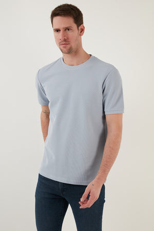 Buratti Pamuklu Bisiklet Yaka Basic Erkek T Shirt 5902387 AÇIK GRİ