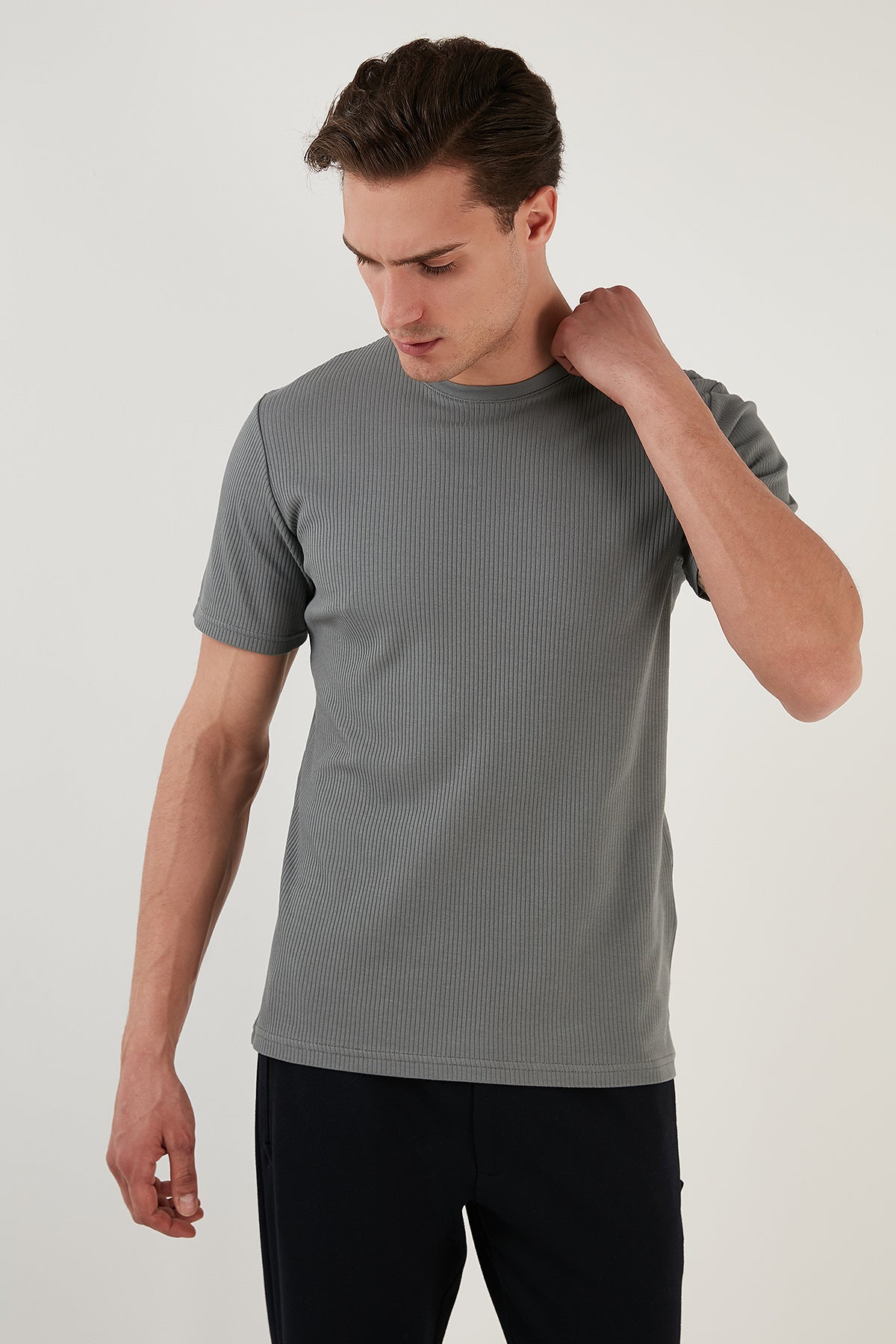 Buratti % 100 Pamuk Regular Fit Bisiklet Yaka Erkek T Shirt 5902407 AÇIK HAKİ