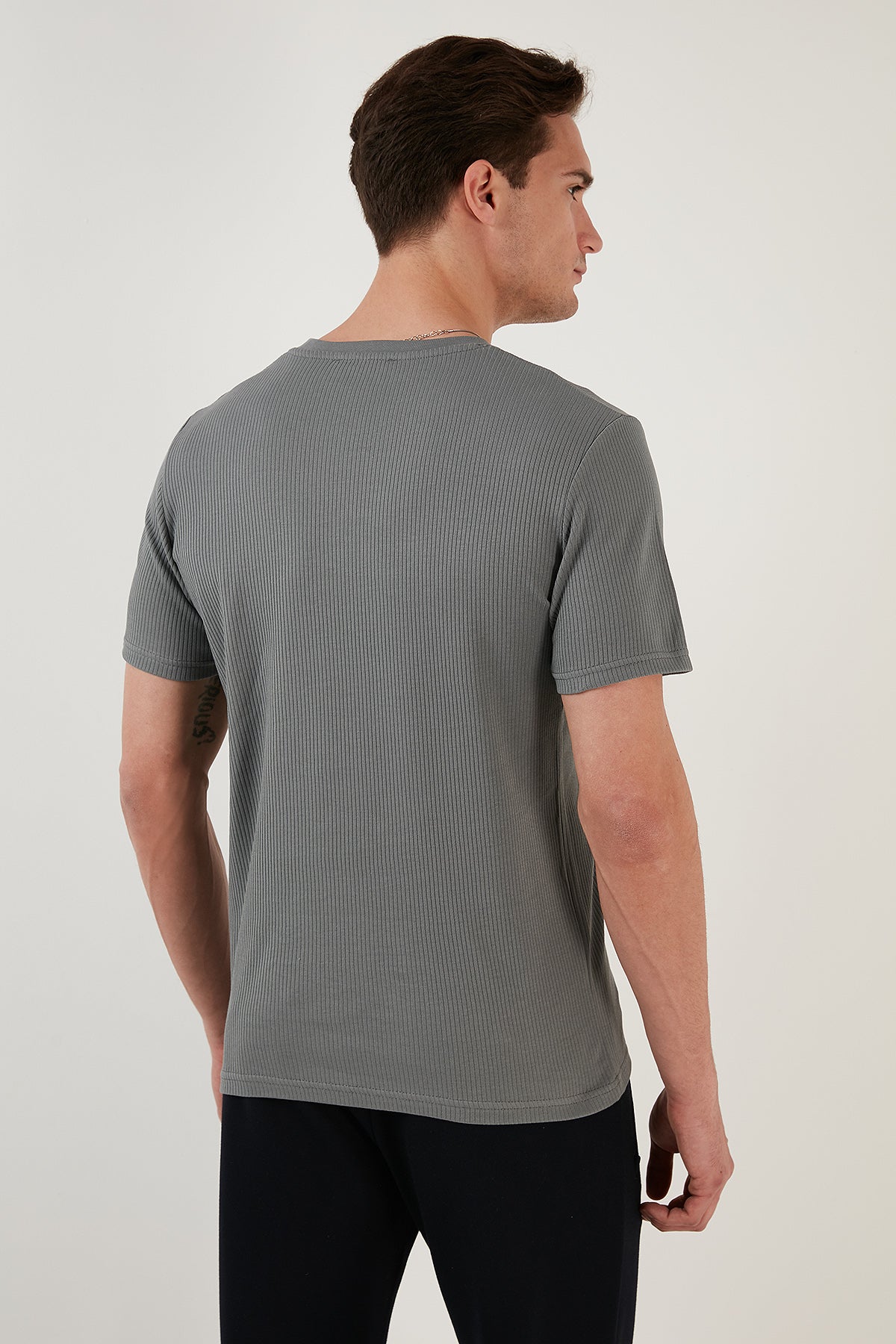 Buratti % 100 Pamuk Regular Fit Bisiklet Yaka Erkek T Shirt 5902407 AÇIK HAKİ