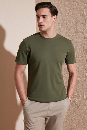 Buratti % 100 Pamuk Regular Fit Bisiklet Yaka Erkek T Shirt 5902407 HAKİ