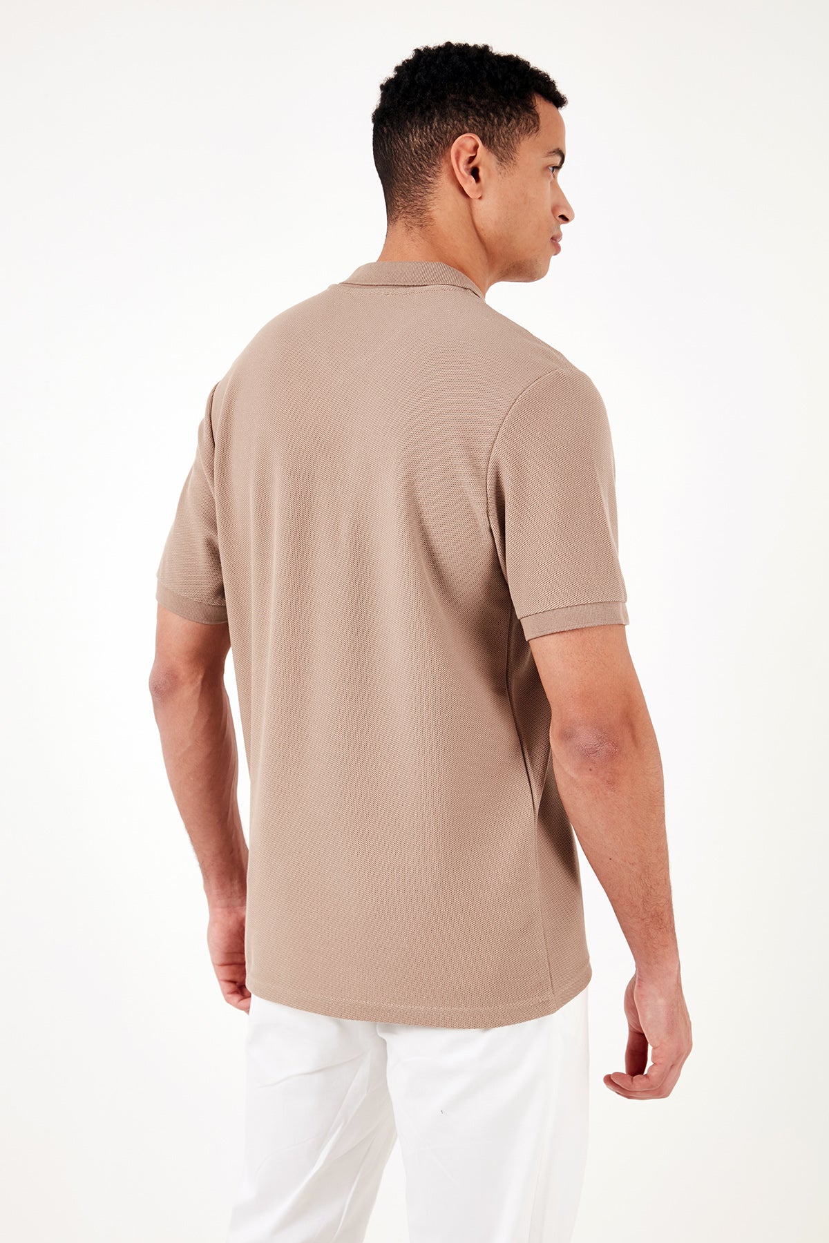 Buratti Pamuklu Regular Fit Fermuarlı Erkek Polo Yaka T Shirt 5902434 VİZON