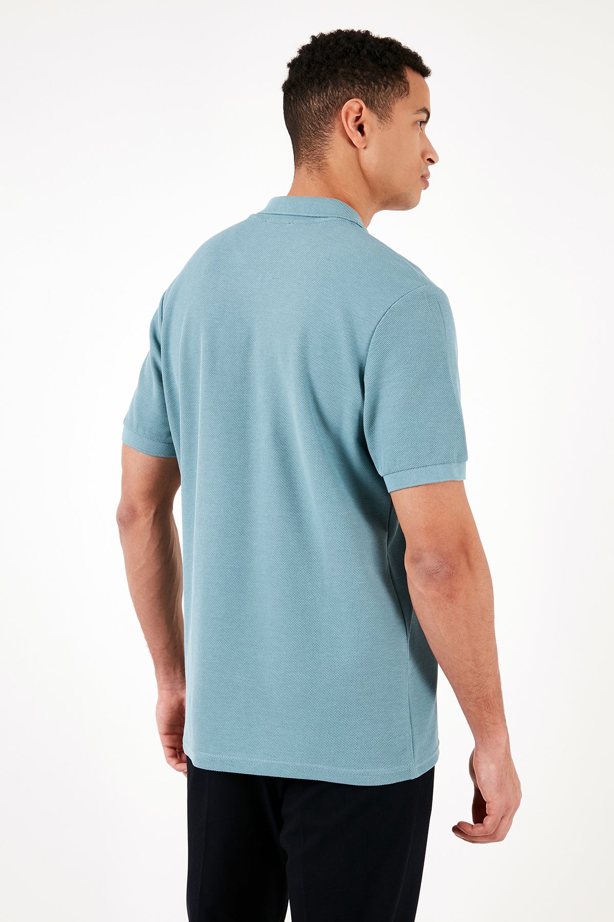 Buratti Pamuklu Regular Fit Fermuarlı Erkek Polo Yaka T Shirt 5902434 MAVİ