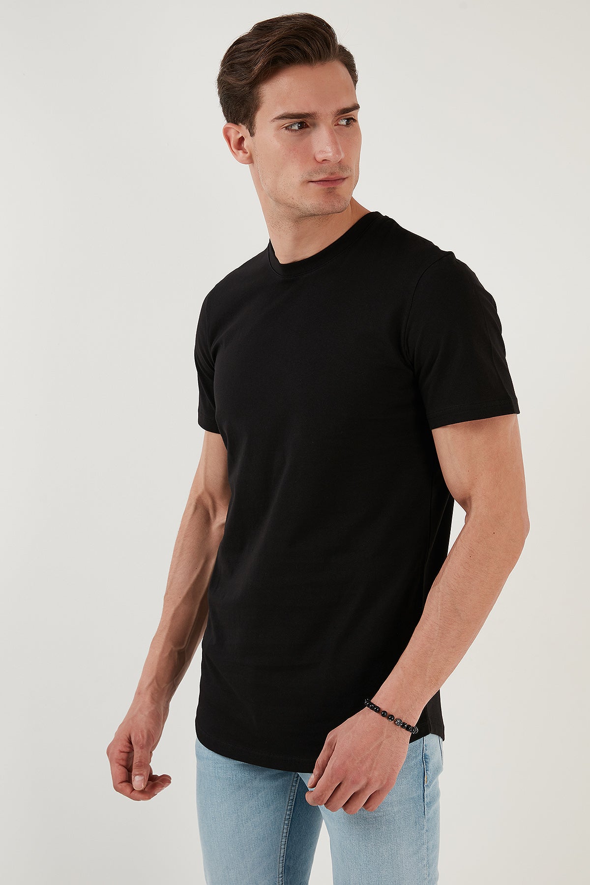 Buratti % 100 Pamuk Regular Fit Bisiklet Yaka T shirt Erkek T Shirt 5902511 SİYAH