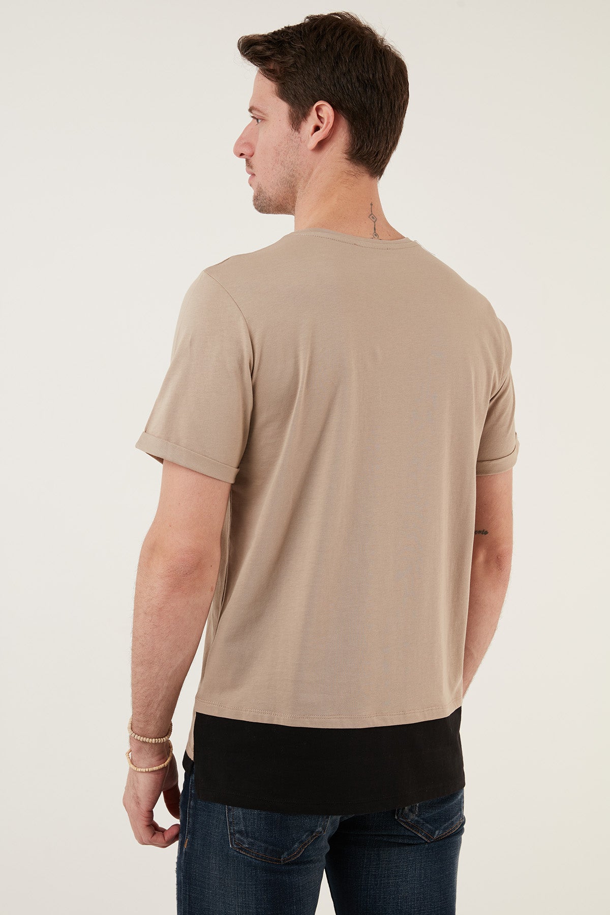 Buratti % 100 Pamuk Regular Fit Bisiklet Yaka Erkek T Shirt 5902515 VİZON