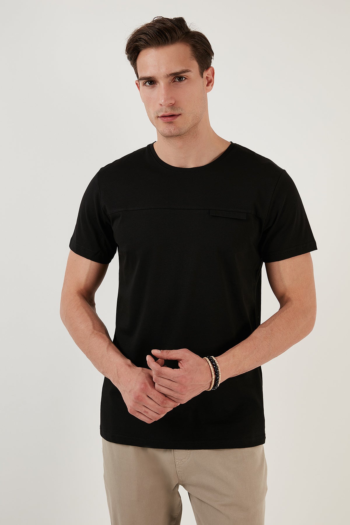 Buratti % 100 Pamuk Regular Fit Bisiklet Yaka Erkek T Shirt 5902615 SİYAH