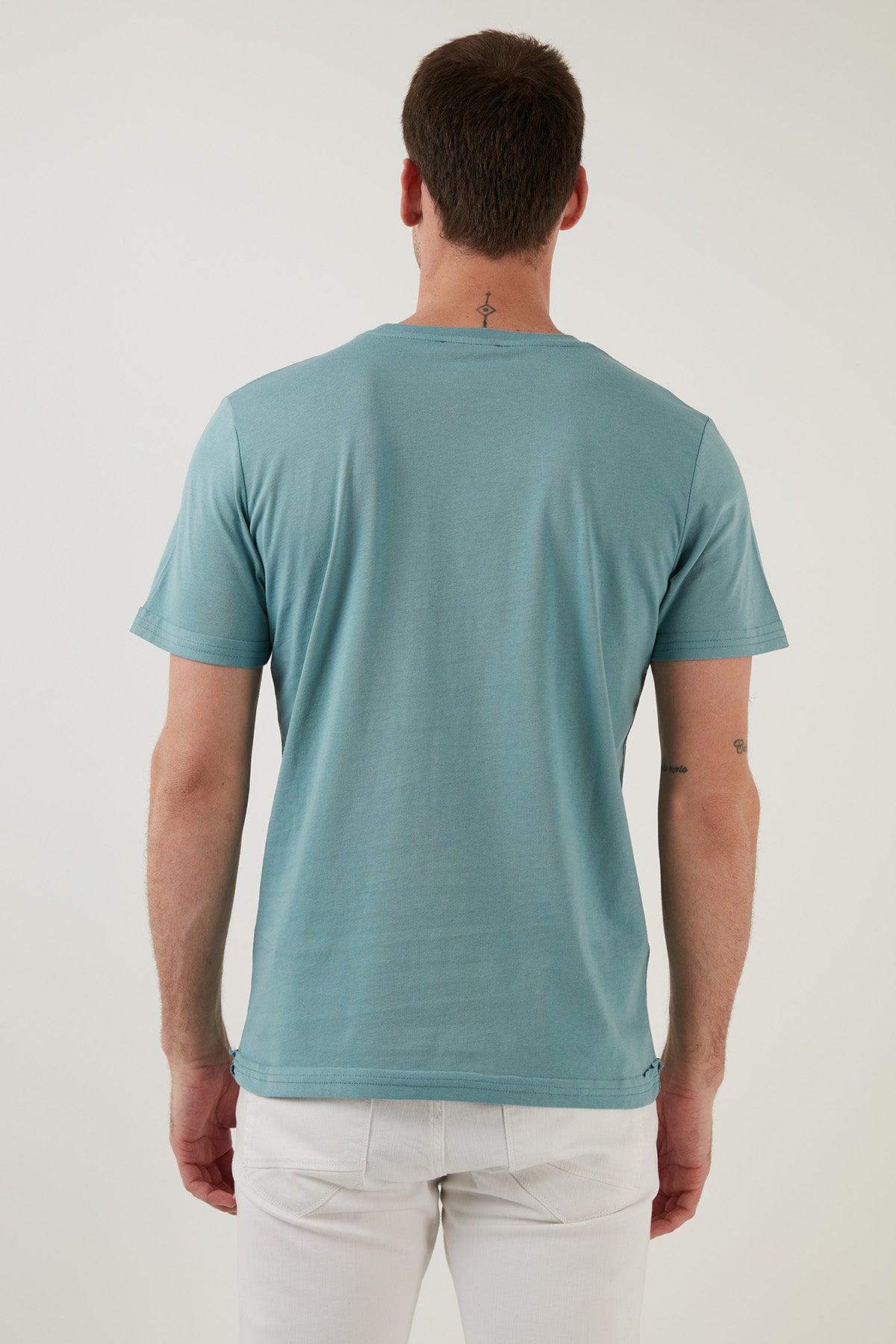 Buratti % 100 Pamuk Regular Fit Bisiklet Yaka Erkek T Shirt 5902623 MAVİ