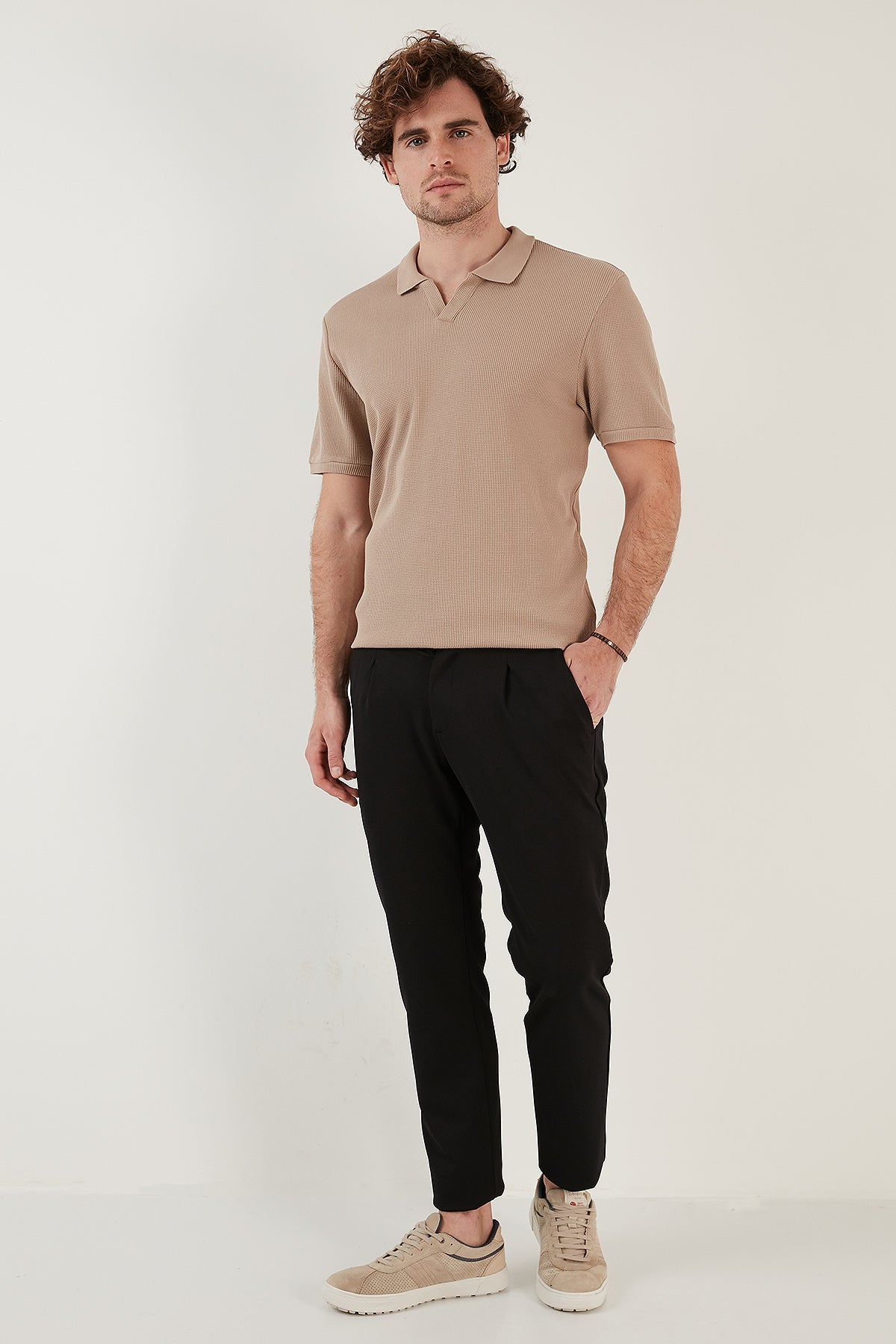 Buratti Pamuklu Regular Fit Erkek Polo Yaka T Shirt 5902645 TAŞ