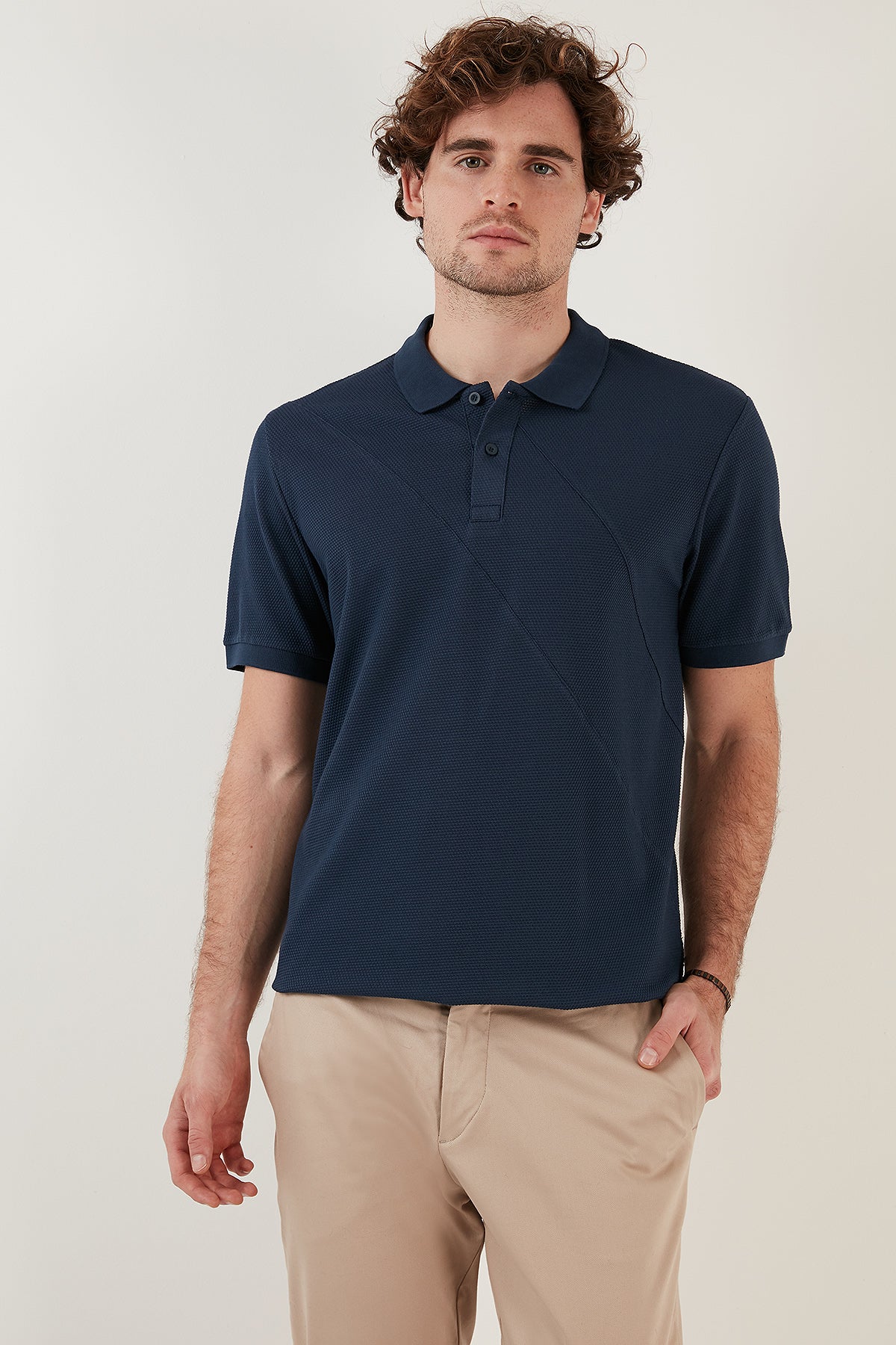 Buratti Pamuklu Regular Fit Düğmeli Erkek Polo T Shirt 5902654 İNDİGO