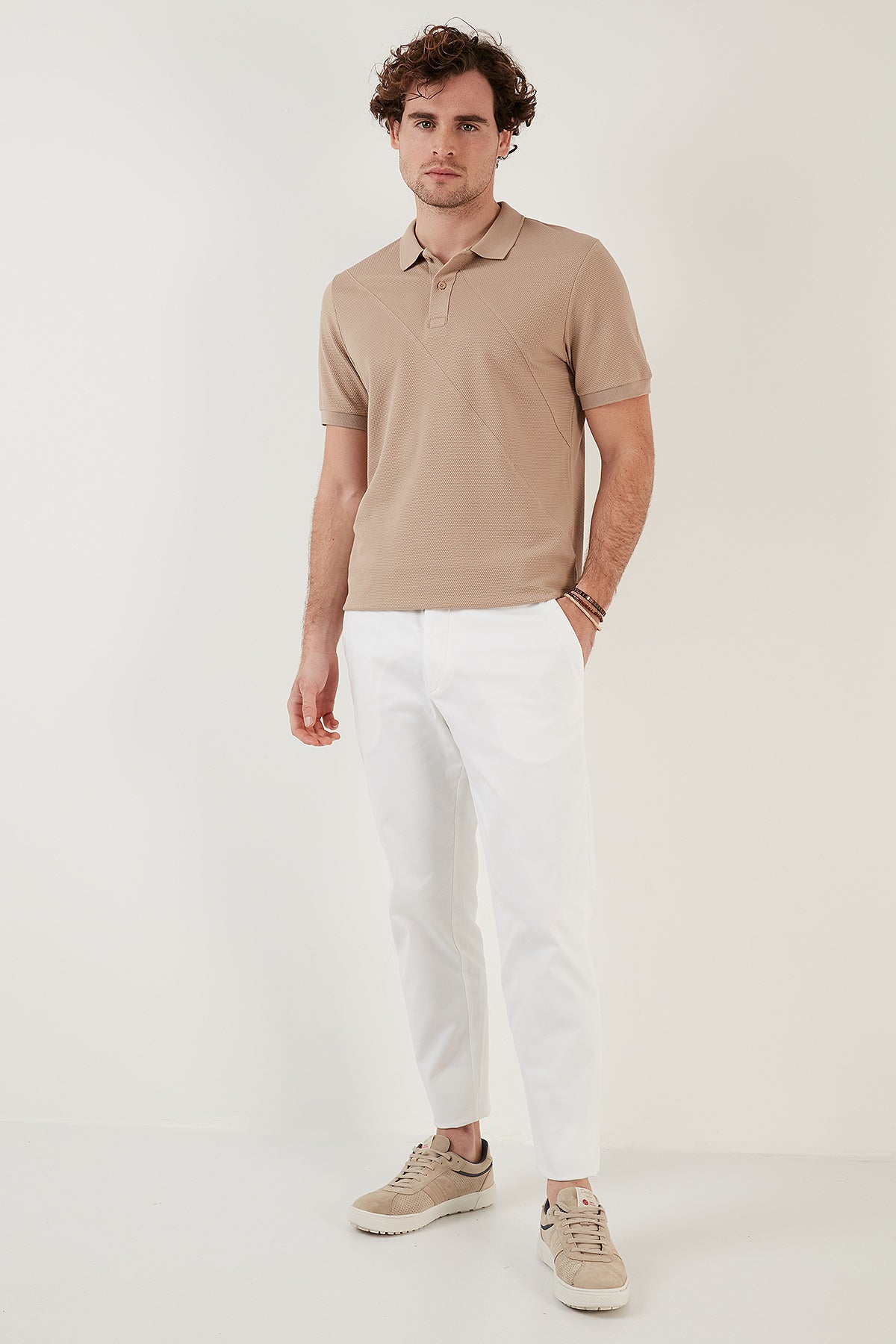 Buratti Pamuklu Regular Fit Düğmeli Erkek Polo T Shirt 5902654 VİZON