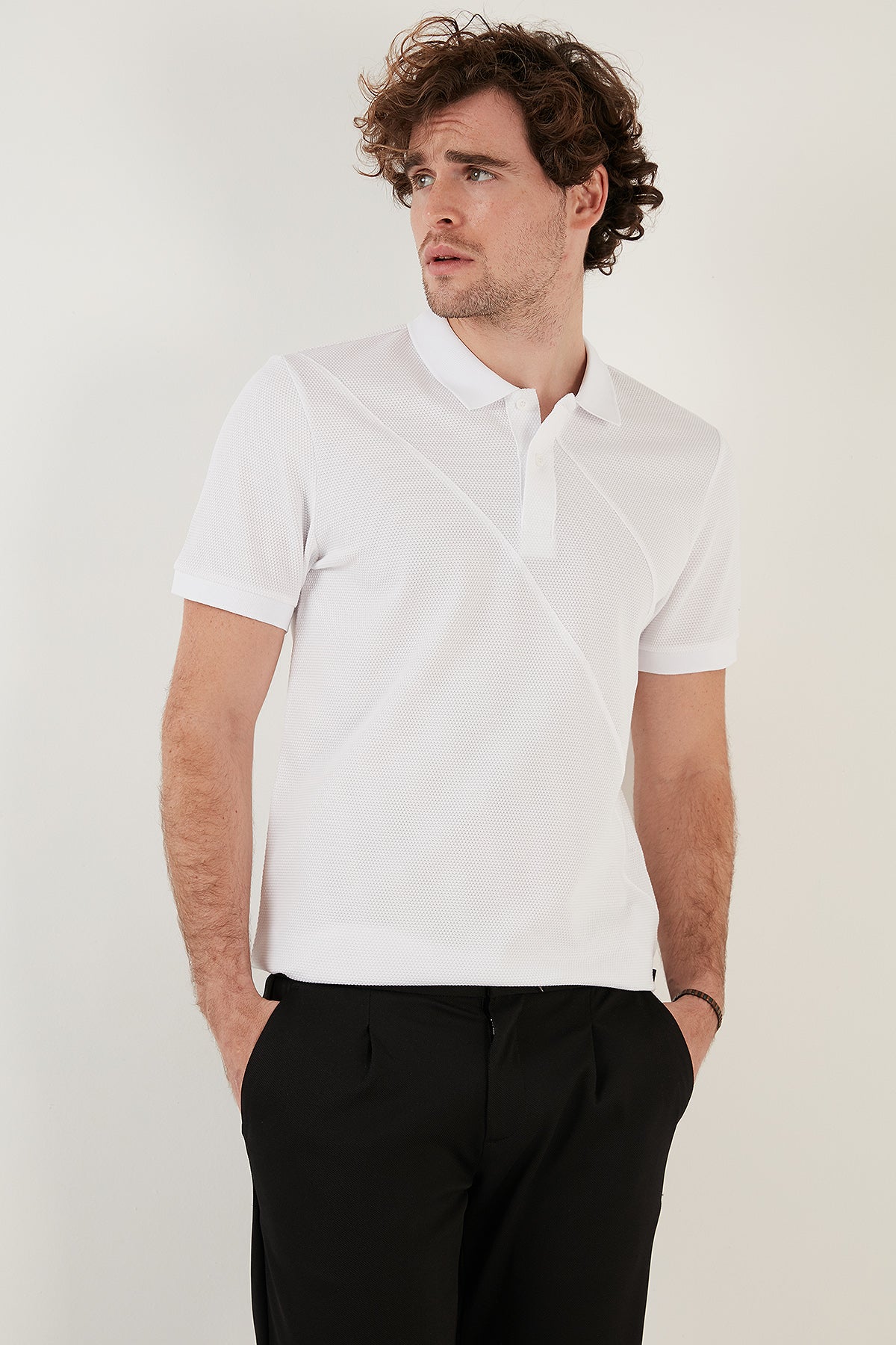 Buratti Pamuklu Regular Fit Düğmeli Erkek Polo T Shirt 5902654 BEYAZ