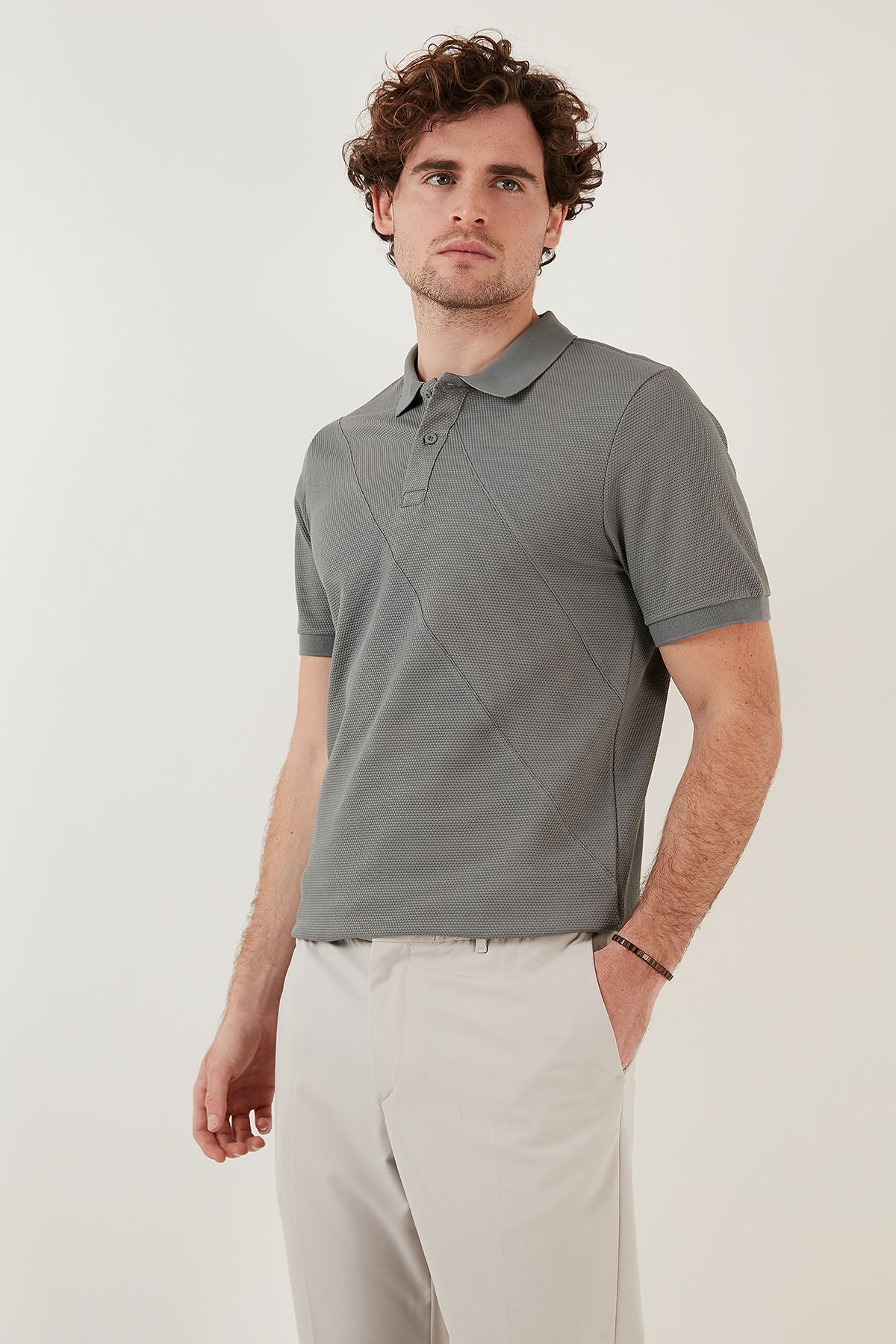 Buratti Pamuklu Regular Fit Düğmeli Erkek Polo T Shirt 5902654 AÇIK HAKİ