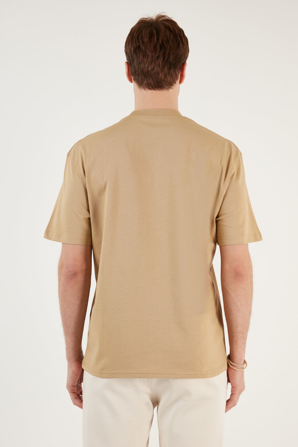 Buratti Pamuklu Relaxed Fit Sıfır Yaka Erkek T Shirt 5902702 CAMEL