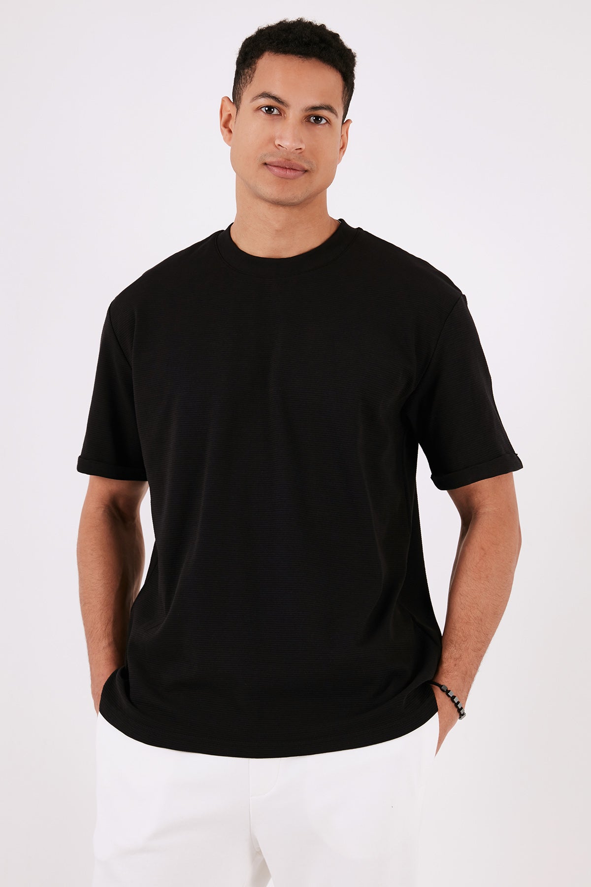 Buratti Pamuklu Bisiklet Yaka Regular Fit Basic Erkek T Shirt 5902731 SİYAH