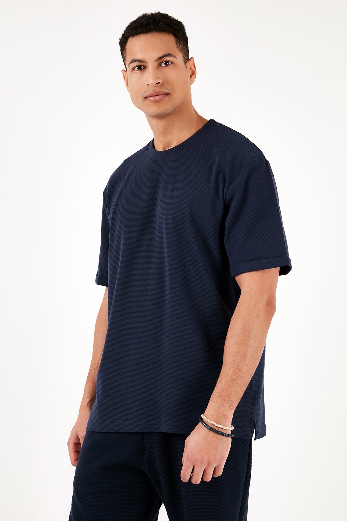 Buratti Pamuklu Bisiklet Yaka Regular Fit Basic Erkek T Shirt 5902731 İNDİGO