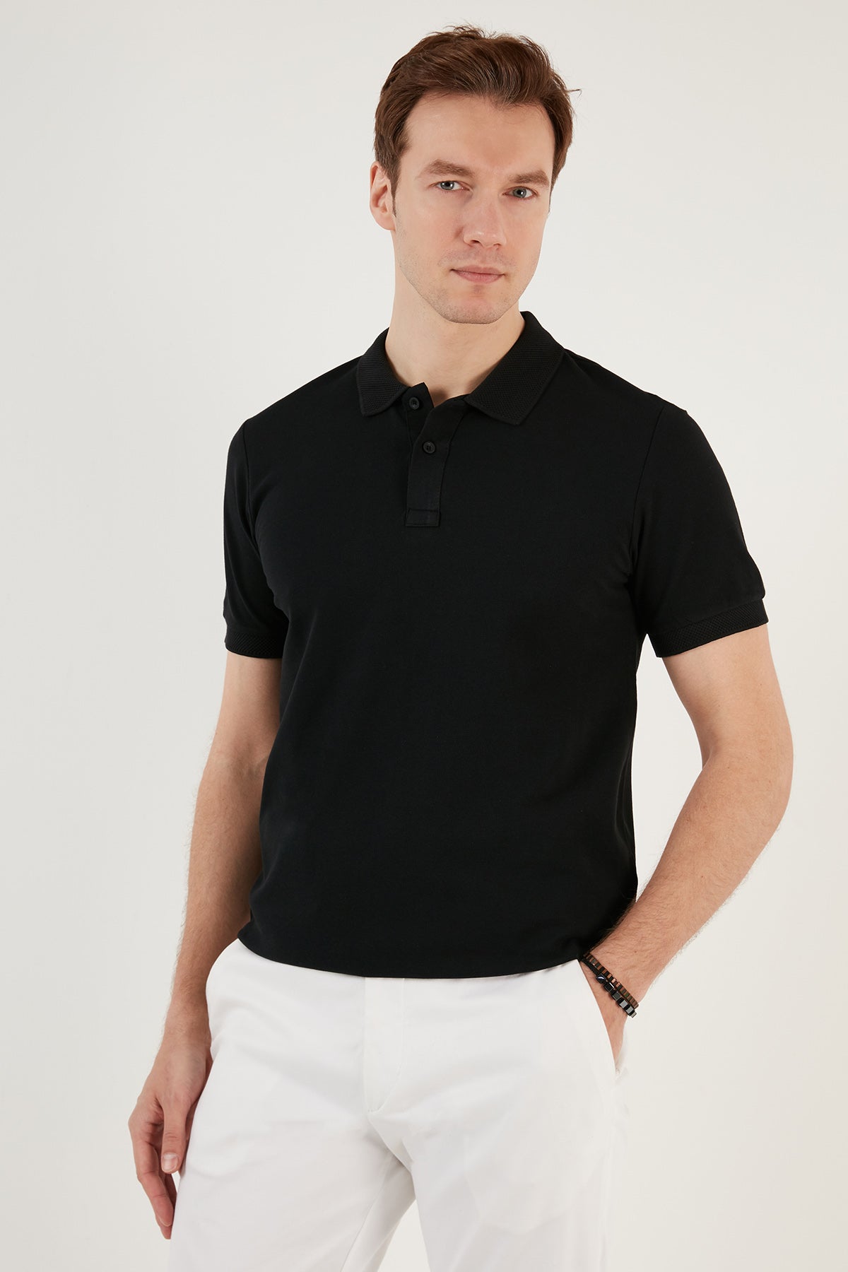 Buratti Pamuklu Regular Fit Düğmeli Erkek Polo Yaka T Shirt 5902739 SİYAH