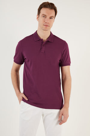 Buratti Pamuklu Regular Fit Düğmeli Erkek Polo Yaka T Shirt 5902739 MÜRDÜM