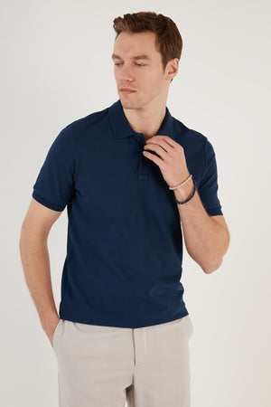 Buratti Pamuklu Regular Fit Düğmeli Erkek Polo Yaka T Shirt 5902739 İNDİGO