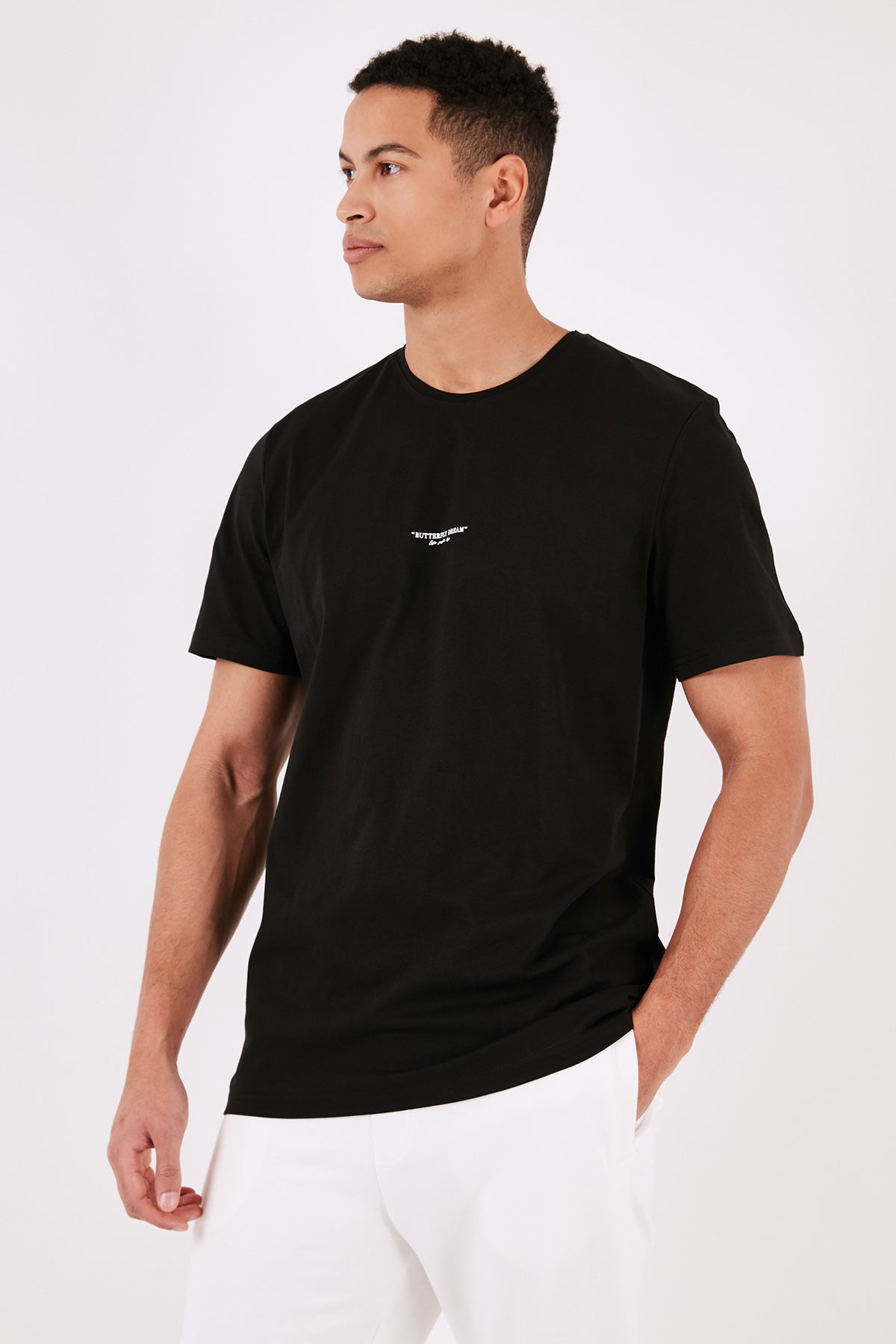 Buratti % 100 Pamuk Bisiklet Yaka Regular Fit Erkek T Shirt 5902757 SİYAH